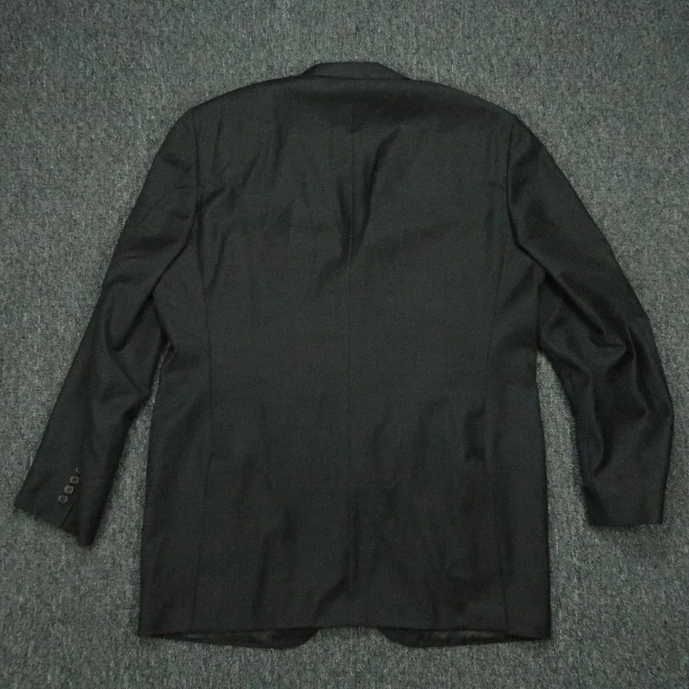 VINTAGE‎ Polo Ralph Lauren Blazer Men 44L Gray Wool Sport Coat Jacket Italy